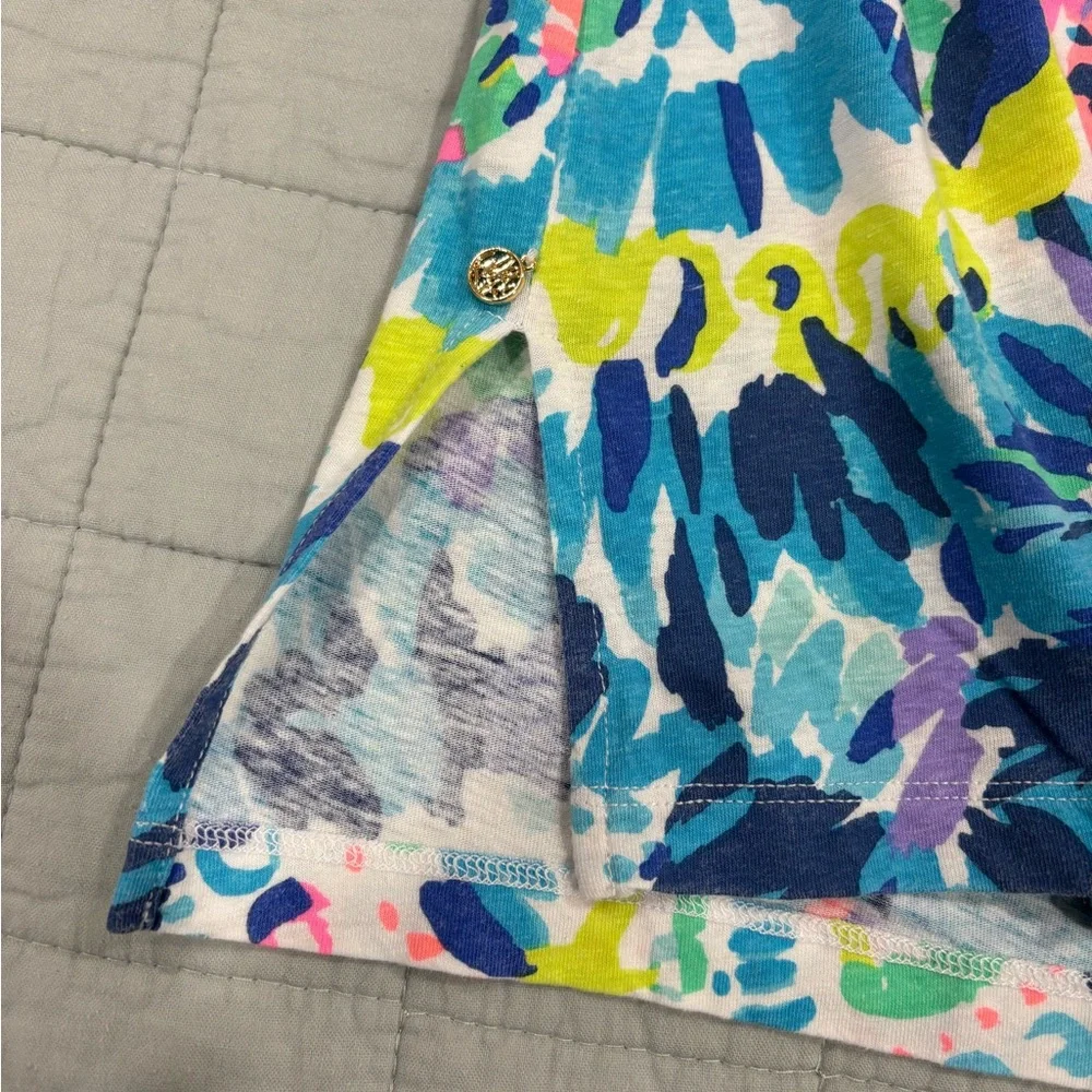 Lilly Pulitzer SAMPLE Short Sleeve Top Multi Dive In Size Small - Picture 5 of 8